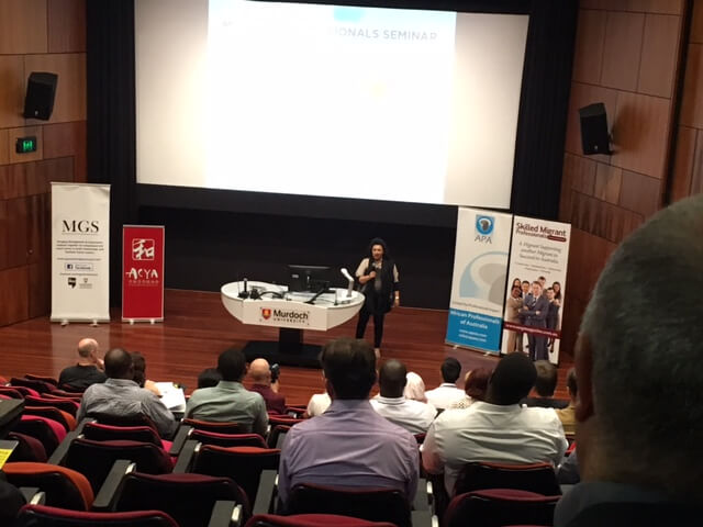 Presentation at the 2016 Skilled Migrants Professionals Seminar at Murdoch University