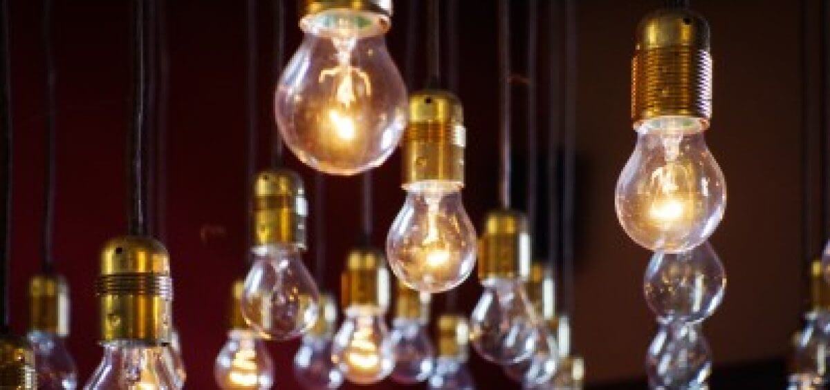 Closeup of countless lights in the room