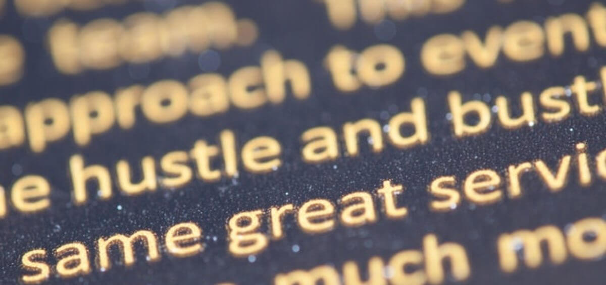 Close up of select English words to indicate the Citizenship English Language Test