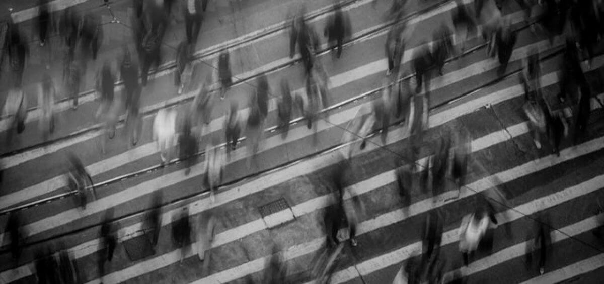 Eagle eye snap of a busy street