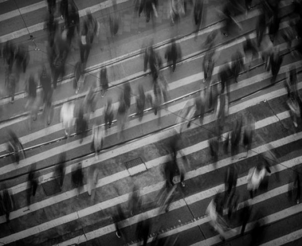 Eagle eye snap of a busy street