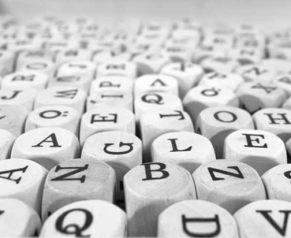 Scrabble letter blocks