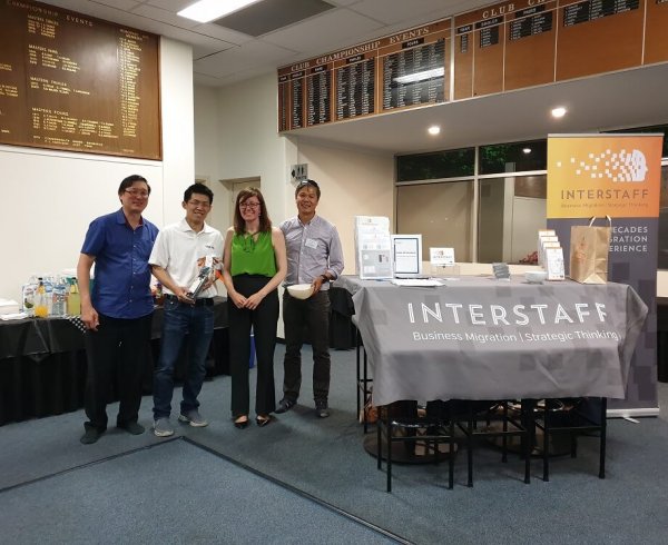 Sheila Woods presenting the WA Singapore Business Connect Door Prize