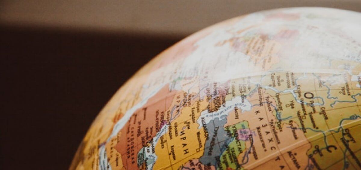 Globe of the world for international trade agreements