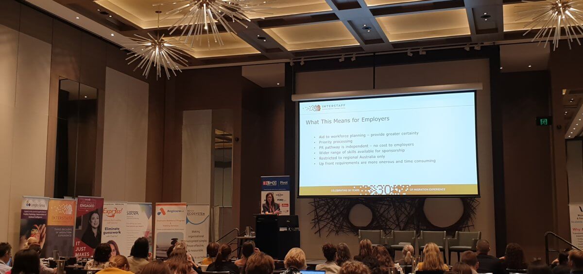 Sheila Woods, director of Interstaff, presenting at the WA HR Leadership Forum